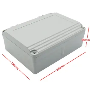 Waterproof IP67 Electrical Junction Box Die Cast Hinged Aluminum Enclosure 250*190*85mm