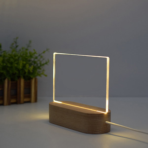 Folha de acrílico branca de <span class=keywords><strong>led</strong></span>, borracha criativa de <span class=keywords><strong>led</strong></span> com luz noturna 3d faça você mesmo - Product Image 2