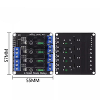 Relais DC 5V 1 2 4 8 canaux pour Module de relais à semi-conducteurs de haut niveau SSR 250V 2A
