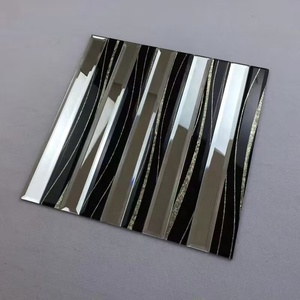 Venta al por mayor <span class=keywords><strong>de</strong></span> lujo teñido biselado 30cm * 30cm cuadrado espejo <span class=keywords><strong>de</strong></span> cristal mosaico azulejos artesanía pegatinas - Product Image 4
