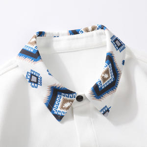 أنزكتن الصيف قماش محبوك للرجال عالية الجودة بدلة رئيسية دفع قطعتين قميص بأكمام قصيرة - Product Image 5