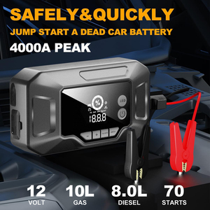 12000mAh màn hình lớn pin xe nhảy khởi động ngân hàng điện khẩn cấp SOS ánh sáng máy nén khí xe nhảy khởi động - Product Image 2