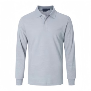 Polo de Manga Larga Ralph Lauren 2026 de Alta Calidad, Casual, Ajustado, 100% Algodón, Gris, Deportivo y Elástico para Hombre - Product Image 1