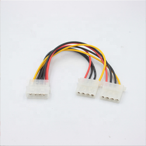 Câble diviseur d'alimentation de <span class=keywords><strong>ventilateur</strong></span> IDE personnalisé 4 broches <span class=keywords><strong>Molex</strong></span> mâle à double 4 broches femelle câble d'alimentation 18awg 16awg fil de cuivre pour ordinateur - Product Image 4