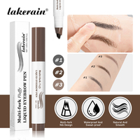 Stylo à sourcils liquide multi-fourches en gros, imperméable, longue tenue, anti-bavures, résistant à la transpiration pour des sourcils d'apparence naturelle