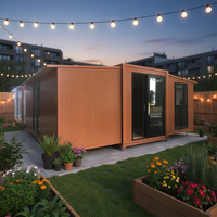 Maison conteneur extensible de 20 40 pieds à grain de bois de haute qualité avec 2 chambres à coucher et cuisine et salle de bain