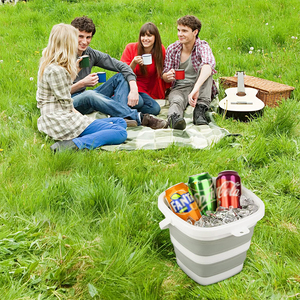 3 Gói 1.32 Gallon (5L) Đóng Mở PP Lau Xô Xách Tay Nhỏ Nhựa Câu Cá Nước Thùng Cho Cát Bãi Biển Làm Sạch - Product Image 6