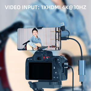 Tarjeta de captura de video HDMI 4K 1080P HD USB tipo C Tarjeta de transmisión intercambiable de doble junta para transmisión en vivo - Product Image 4