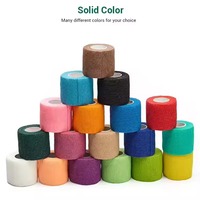 Bande de maintien auto-adhésive imperméable certifiée CE de 4,5 m x 5 cm pour le football, bandage élastique cohésif non tissé pour le genou, bandage sportif