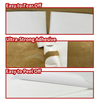 Étiquette d'adresse thermique 4x6 pouces, étiquette d'expédition 100x150 mm avec colle thermofusible et doublure blanche