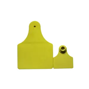 3#+4# Yellow Ear Tag for Cow in Farm Livestock Management