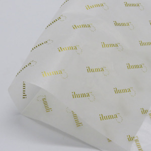 <span class=keywords><strong>Papel</strong></span> de seda de regalo con logotipo dorado impreso personalizado, <span class=keywords><strong>papel</strong></span> de cera de embalaje impermeable, venta al por mayor - Product Image 2