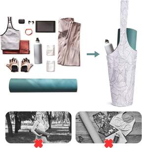 Free sample Custom Your Brand Stylish Waterproof <b>Tote</b> Duffle Bag Women Nylon Fitness <b>Gym</b> Duffel Bag Shoes And Yoga Mat Holder - Product Image 4