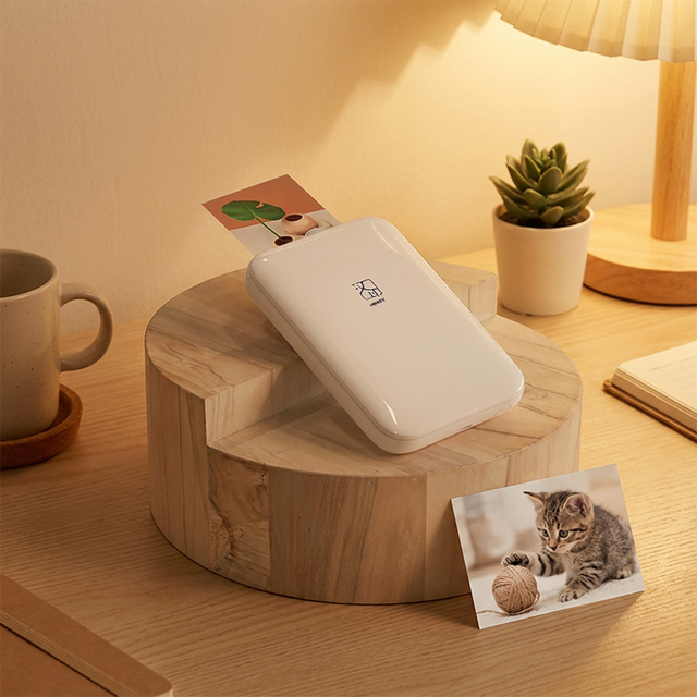 Hanin MT53 Pocket Photo Printer White Mini Portable Color Smart HD for Wireless Printing 2x3inch ZINK Photo Paper
