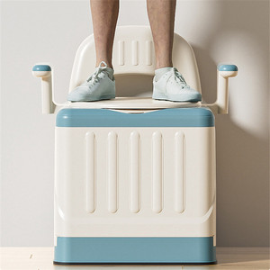 Portable Toilet <b>For</b> Children Adults Outdoor Camping Vehicle Use Foldable No Installation Required PP Material Modern Design - Product Image 2