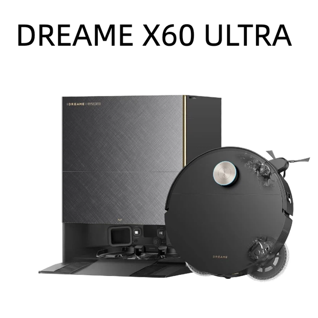 Dreame X60 Ultra Robot Vacuum Mop 35000Pa Suction Thin 7.95cm Smart AI Obstacle Avoidance 100C Hot Water Self Cleaning Wash Dock