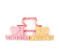 Emporte-pièces 3D Big Ben style dessin animé, tampons de gaufrage DIY style Londres pour biscuits et argile