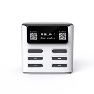 Relink 6 Slots Rental Mobile Phone Powerbank Battery Charger Sharing Portable PowerBank Station