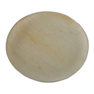 Assiette de service profonde 30 cm minimaliste en feuille de palmier Areca de qualité supérieure, écologique, biodégradable, jetable et compatible micro-ondes pour mariage - Product Image 2