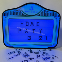 Panneau LED rechargeable OEM pour lettres, tableau de messages modifiable avec logo personnalisé pour service VIP de bouteilles en boîte de nuit