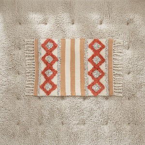 Bohemian Flat Weave Area Rug Rectangle Geometric Pattern Wool Acrylic Living Room <b>Decor</b> Washable Spot Clean Jute Backing - Product Image 4