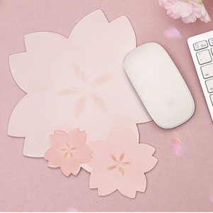 Japanese-style girly <b>mouse</b> pad, PU leather beautiful desk <b>mat</b>, creatively shaped office and gaming <b>mat</b>, fresh and elegant. - Product Image 3