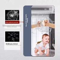 Miroir sur pied pleine longueur amincissant pour magasins de vêtements, dressing à domicile et miroir de diffusion en direct