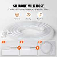 Machine à traire les chèvres, seau en acier inoxydable, traiteur électrique automatique portable à pulsation sous vide, aspiration réglable pour vaches et moutons