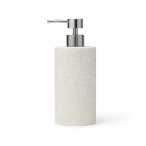 Dispensador de Loción de Resina Geométrico Neutral Personalizado OEM/ODM, Dispensador de Jabón Blanco para Encimera de Baño - Product Image 4