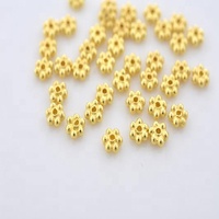 Composants élégants de bijoux d'espacement de marguerite en or vermeil