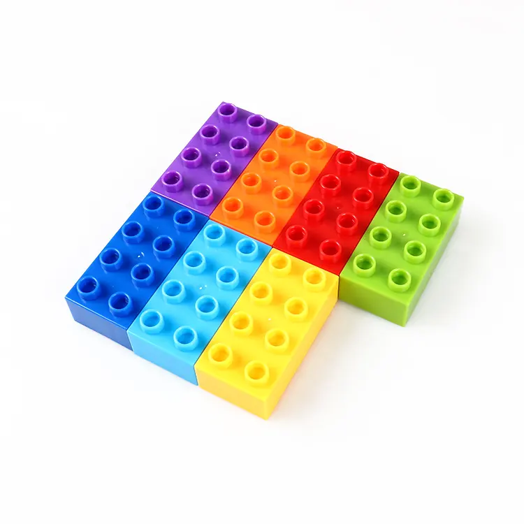 Hot Selling ABS Material Plastic DIY Toys With 8 Dots Large Block 2*4 Brick For Kid