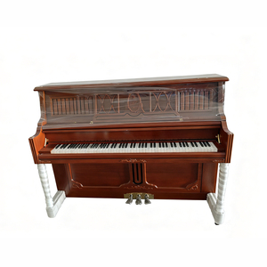 Piano Mecánico Vertical de Madera con Textura Marrón Oscuro, Tallado a Mano, Personalizado - para Práctica en Casa, Dormitorio, Balcón y Sala de Estar - Product Image 2