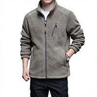 [Version Épaissie] Veste Polaire Unisexe à Col Montant, Doublée Polaire, Extra-Épaisse, Séchage Rapide, en Polyester, pour Automne/Hiver, pour Personnes d'Âge Moyen