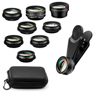Kit d'objectifs universels pour téléphone HD 7-en-1 et 10-en-1 avec grand angle, <span class=keywords><strong>macro</strong></span> et fisheye pour tous les smartphones - Product Image 4