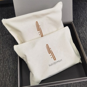 Custom Logo Size Women Travel Make up <b>Bag</b> Large Capacity Money Cotton Canvas Makeup Pouch Cosmetic <b>Bag</b> With Zipper - Product Image 3