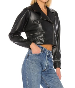 2025 <span class=keywords><strong>donna</strong></span> in finta pelle sintetica <span class=keywords><strong>giacca</strong></span> <span class=keywords><strong>nera</strong></span> alla moda <span class=keywords><strong>giacca</strong></span> da <span class=keywords><strong>donna</strong></span> in vera pelle stile stile Bomber - Product Image 2