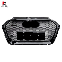 Calandre de Pare-chocs Avant à Maille Nid d'Abeille Noire Style RS3 pour Au-di A3 S3 2016-2020, Accessoires de Kit Carrosserie de Remplacement en Plastique
