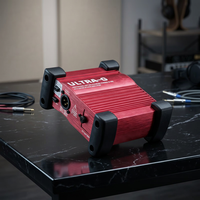 Boîtier de direct actif professionnel de haute qualité avec son surround, batterie rechargeable, alimentation fantôme, émulation d'enceinte de guitare en métal