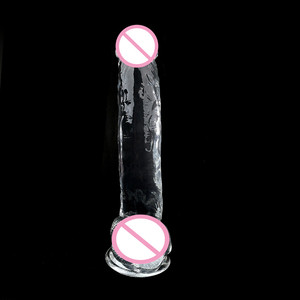 Dildo Anal Manual Transparente al Mejor <span class=keywords><strong>Precio</strong></span>, Juguete Sexual para Parejas, Dildo de Gelatina de Cristal, Pene Falo para Mujeres - Product Image 4