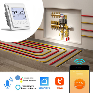 เทอร์โมสตัท LCD ในร่ม, เทอร์โมสตัทควบคุมอุณหภูมิด้วยแก๊สตัวควบคุมที่สำคัญภายใต้พื้นทำความร้อนเทอร์โม WiFi - Product Image 4