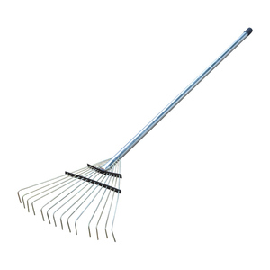 Outils de jardinage et agricoles: <span class=keywords><strong>grand</strong></span> râteau à gazon à 14 dents, <span class=keywords><strong>grand</strong></span> râteau en fer pour pelouses, râteau de nettoyage de <span class=keywords><strong>jardin</strong></span>, manche en bois - Product Image 1