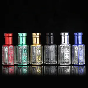 CJ-3ml 6ml 12ml benutzer definierte kleine Kristall glänzend leer Logo UV-Druck arabische Oud Öl Glasflasche