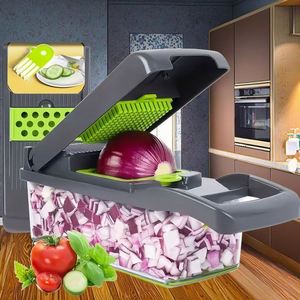 Coupe-légumes multifonctionnel de cuisine, hachoir domestique, éplucheur de concombre, trancheuse à pommes de terre, râpe - Product Image 2