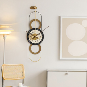 Nordic Minimalist <b>Wall</b> <b>Clock</b> Geometric Design <b>Silent</b> Quartz Movement Battery Powered Living Room Dining Room Decor - Product Image 4