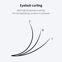 Extensions de cils inférieurs individuels naturels courts, courbure J, 0,1 mm, 5 mm, 6 mm, 7 mm