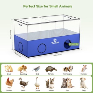 Tenda Recinto Pieghevole <span class=keywords><strong>per</strong></span> Animali Domestici <span class=keywords><strong>da</strong></span> Esterno con Pareti in Rete Traspirante e Fondo Solido, alla Moda <span class=keywords><strong>per</strong></span> Gatti, <span class=keywords><strong>Cani</strong></span> e Piccoli Animali, Tutte le Stagioni - Product Image 5