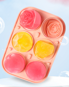6 khoang thân thiện với môi phụ kiện nhà bếp Ice molds Silicone Ice Cube Tray với dễ dàng bật ra cho Diy Rose và whisky khuôn mẫu - Product Image 1
