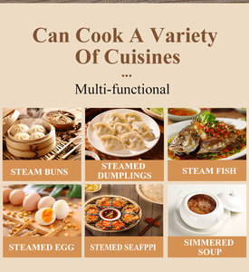 3/4 ホールド商用産業用立型蒸気炉スクリーン制御ステンレス鋼電気ガス8000W食品蒸し器 - Product Image 5