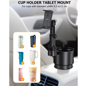 Support de tablette et de téléphone 2-en-1 de haute qualité pour voiture, organisateur multifonctionnel pour boissons et accessoires intérieurs automobiles - Product Image 2