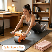 Rodillo Abdominal para Tonificar Músculos para Adultos, Herramienta Casera con Rebote Automático para Ejercicios Abdominales, Quema Grasa de Cintura, Entrenamiento Corporal para Adelgazar